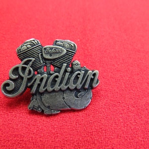 1 Piece - Original Indian Motorcycle Company Antique Silver Vintage Metal Badge Emblem #7