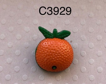 One Package (12 Buttons) Orange/Green Small Orange Vintage Shank Buttons(C3929)