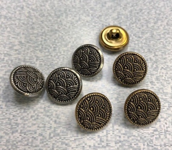 15mm Brass Metal Shank Button - Totally Buttons