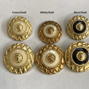 Anne Klein Black Buttons - Lion's Head Buttons - Designer Buttons