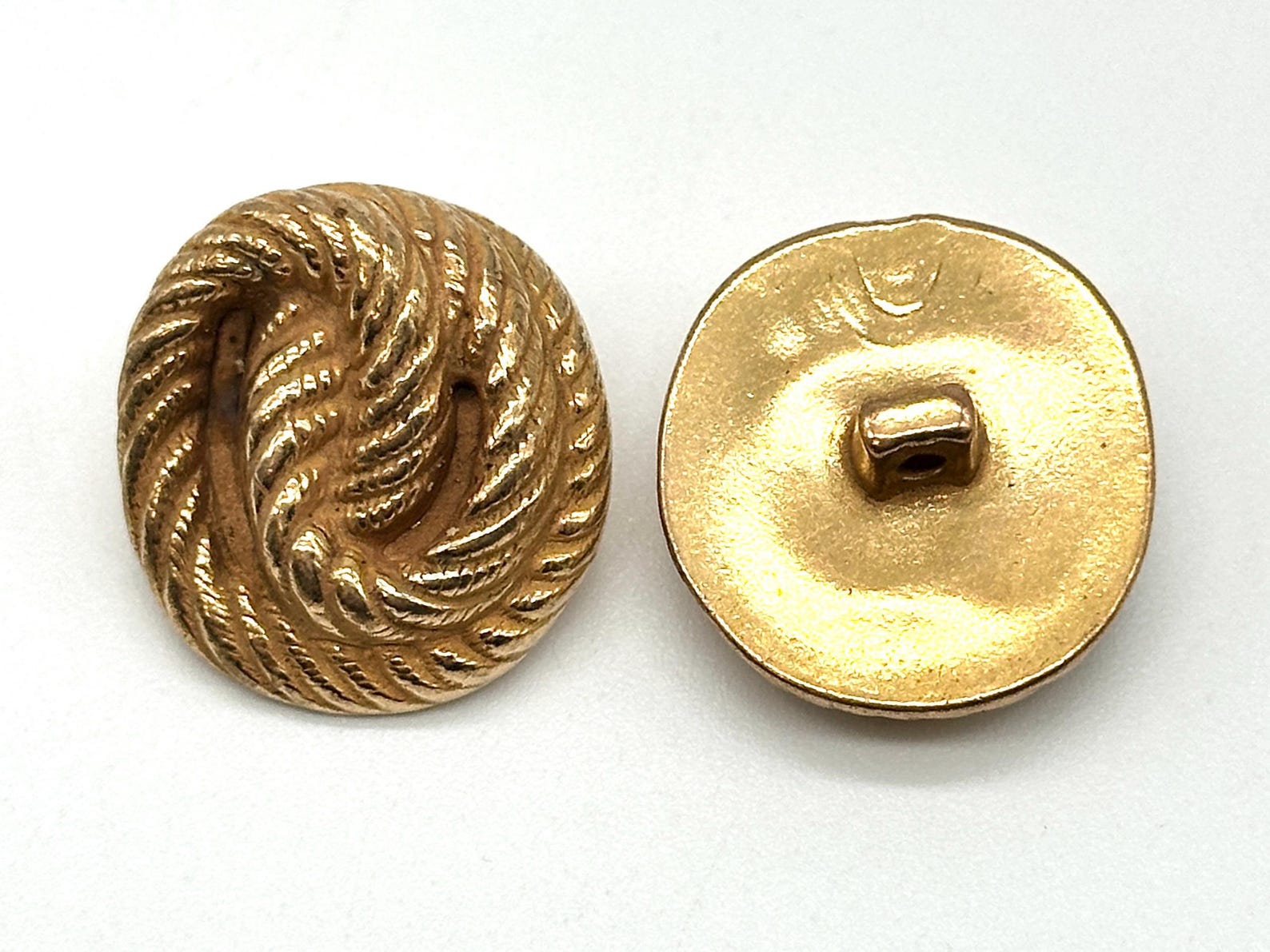 Vintage Coiled Rope Buttons: Antique Gold & Silver, DIY Crafting - 12pc ...