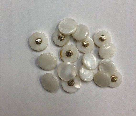 Go Handmade - Pearl Buttons - 21 mm - 4 Pcs - Silver