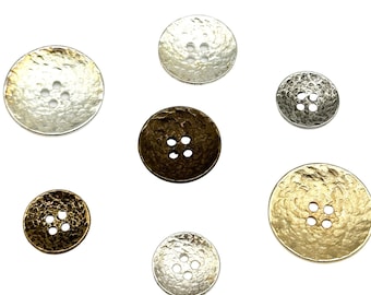 Bouton Ancien Vintage – Métal Doré à Motifs Nœuds – Diamètre 2,2 Cm – Occasion