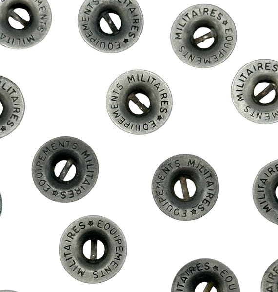 12 Pcs Vintage Military Metal Buttons - Antique Copper, 2