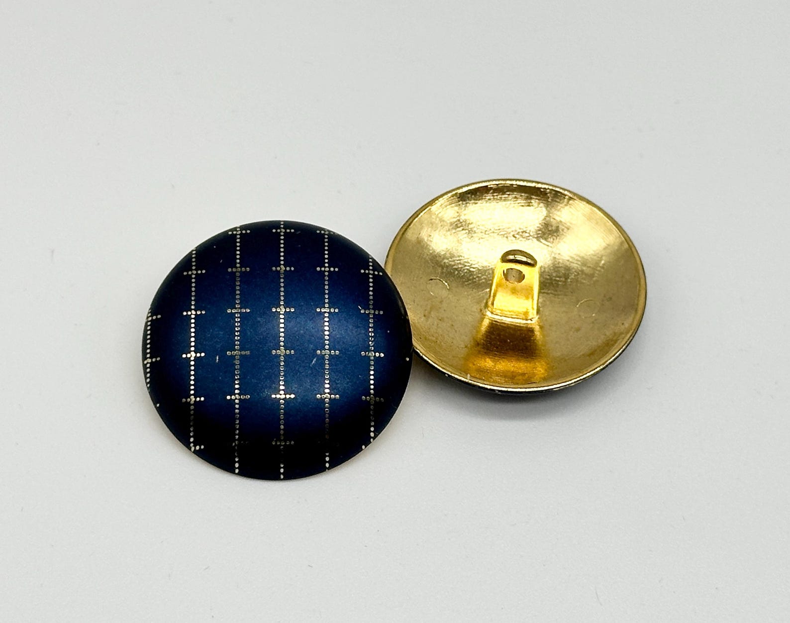 Navy Gold Button Vintage Navy & Gold Metal Shank Buttons: Laser Design, Set of 12 - Etsy