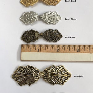 3 Sets(1 package) Steampunk Vintage Metal Closure Clasp(Hook & Eye) B5542 in various colorways and sizes are 18 X 55mm and 27 X 78mm