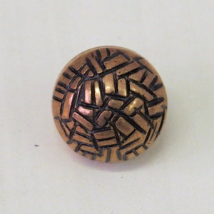 12 vintage gouden damasten bolknopen: 15 mm metalen schachtknopen