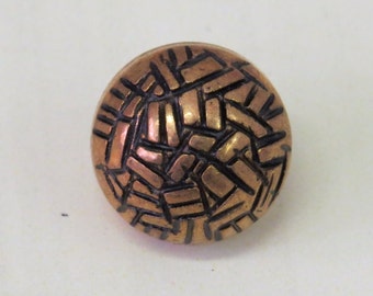 1 Dozen(1 package) Vintage "Damascene" Design Full Ball  ABS Plated Ant. Gold Vintage Shank Buttons - 6050