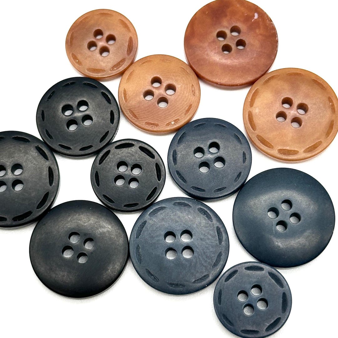 Vintage Corozo Buttons: 4-hole Tagua Nut Sewing Buttons (set of 12) - Etsy