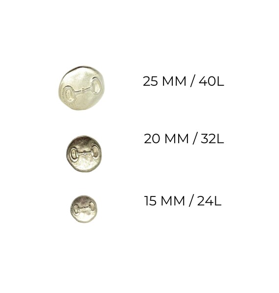 Lot De 6 Boutons Vintage Bombés En Métal - Diamètre 18 Mm - Pour Manteaux Ou Vestes