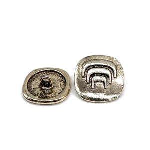 12 stuks vintage art-deco gouden vierkante schachtknopen: 25 mm