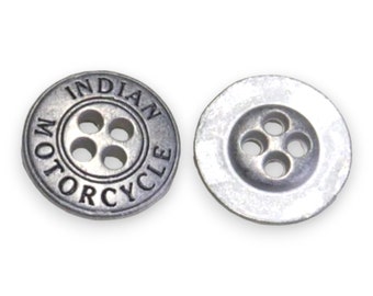 Vintage Motorcycle Buttons, Metal Buttons, Vintage Buttons, Jacket Buttons, Collector Item Buttons, Unique Buttons, Leather Jacket Buttons.