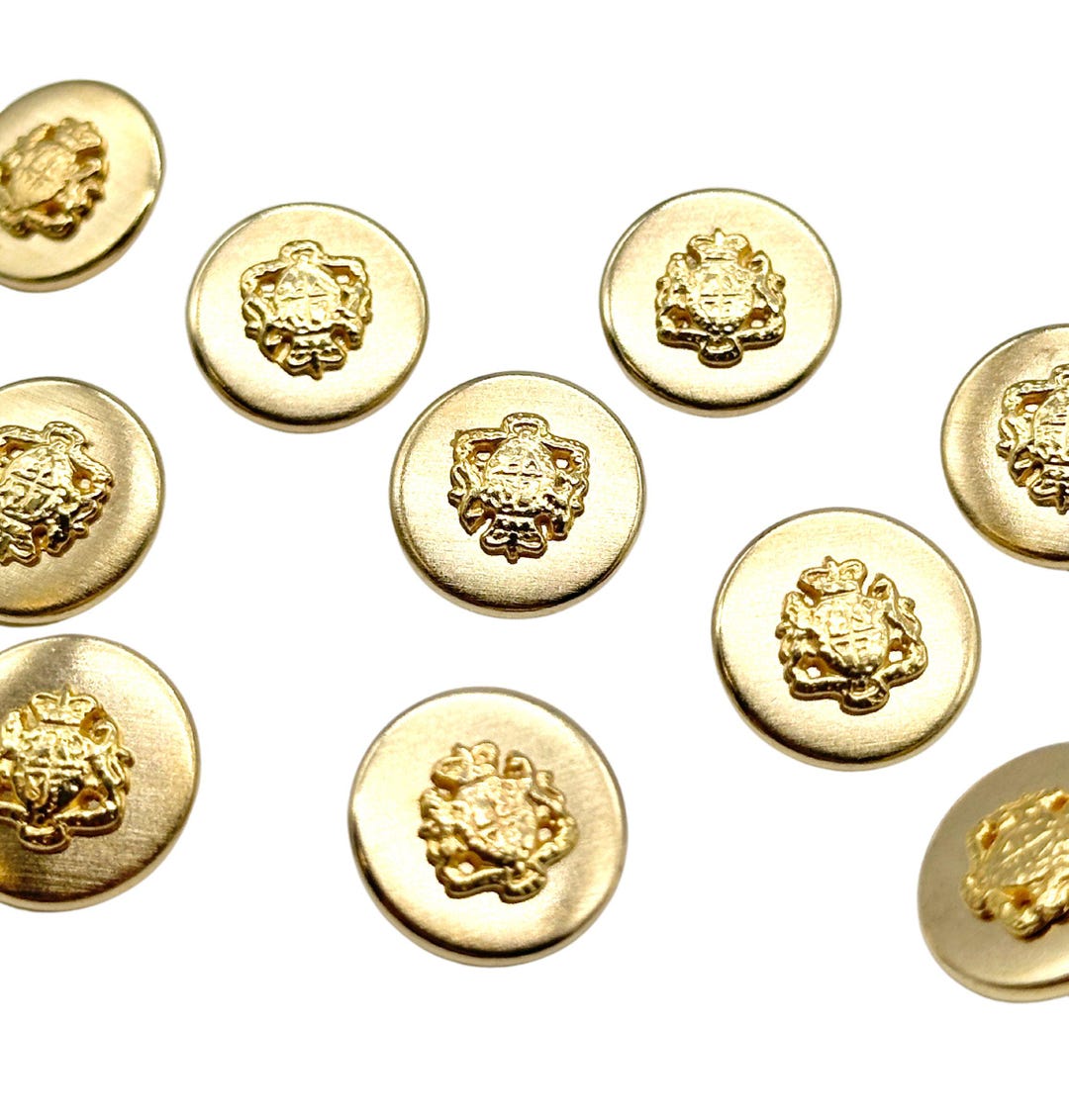 12 Vintage Gold Coat of Arms Shank Buttons - Made in Italy - Etsy Australia