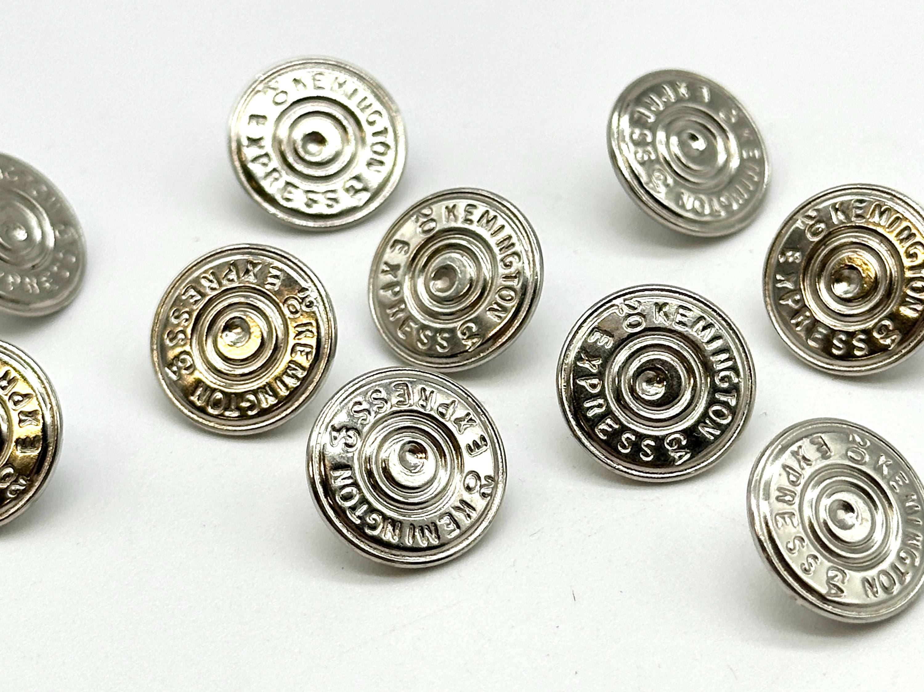 12 Vintage Metal Shank Buttons 