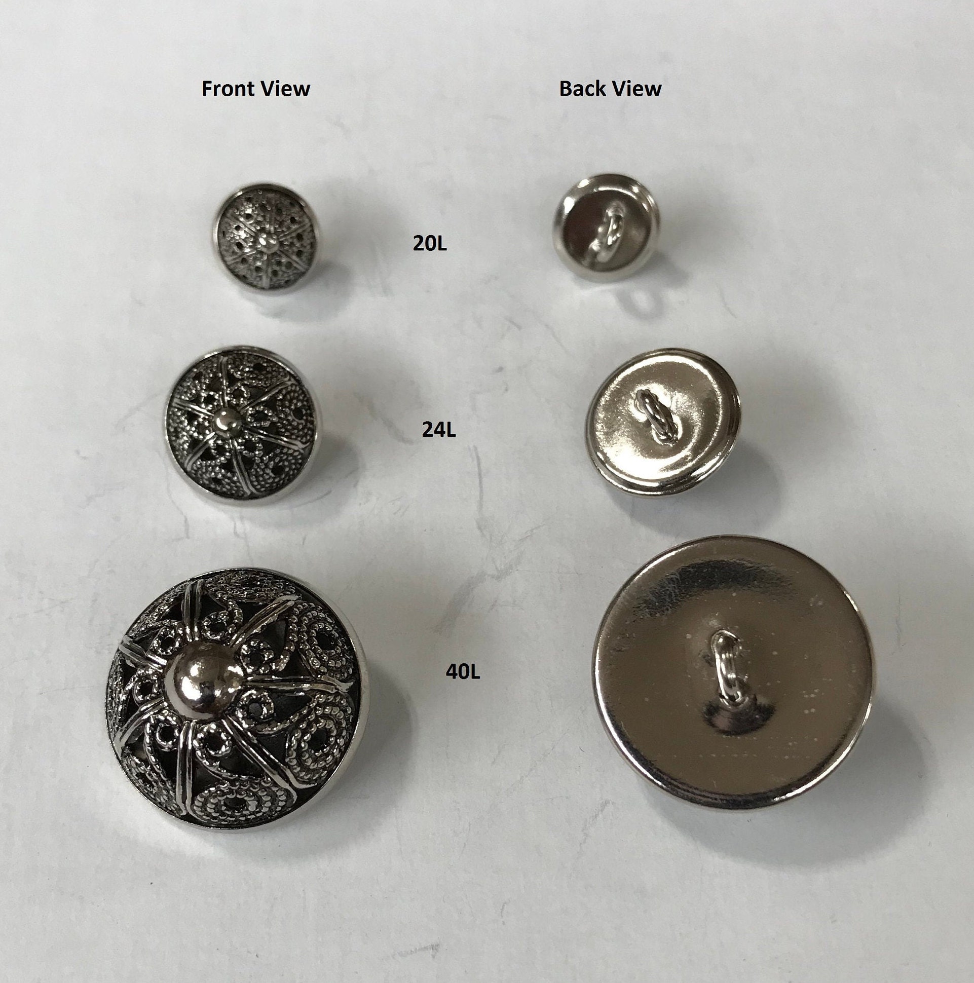 14mm Metal Jeans Buttons, No Sew Tack Buttons With Metal Pin, Pinback Jeans Buttons  for Jeans, Jackets, Denim, Trouser, Skirts 