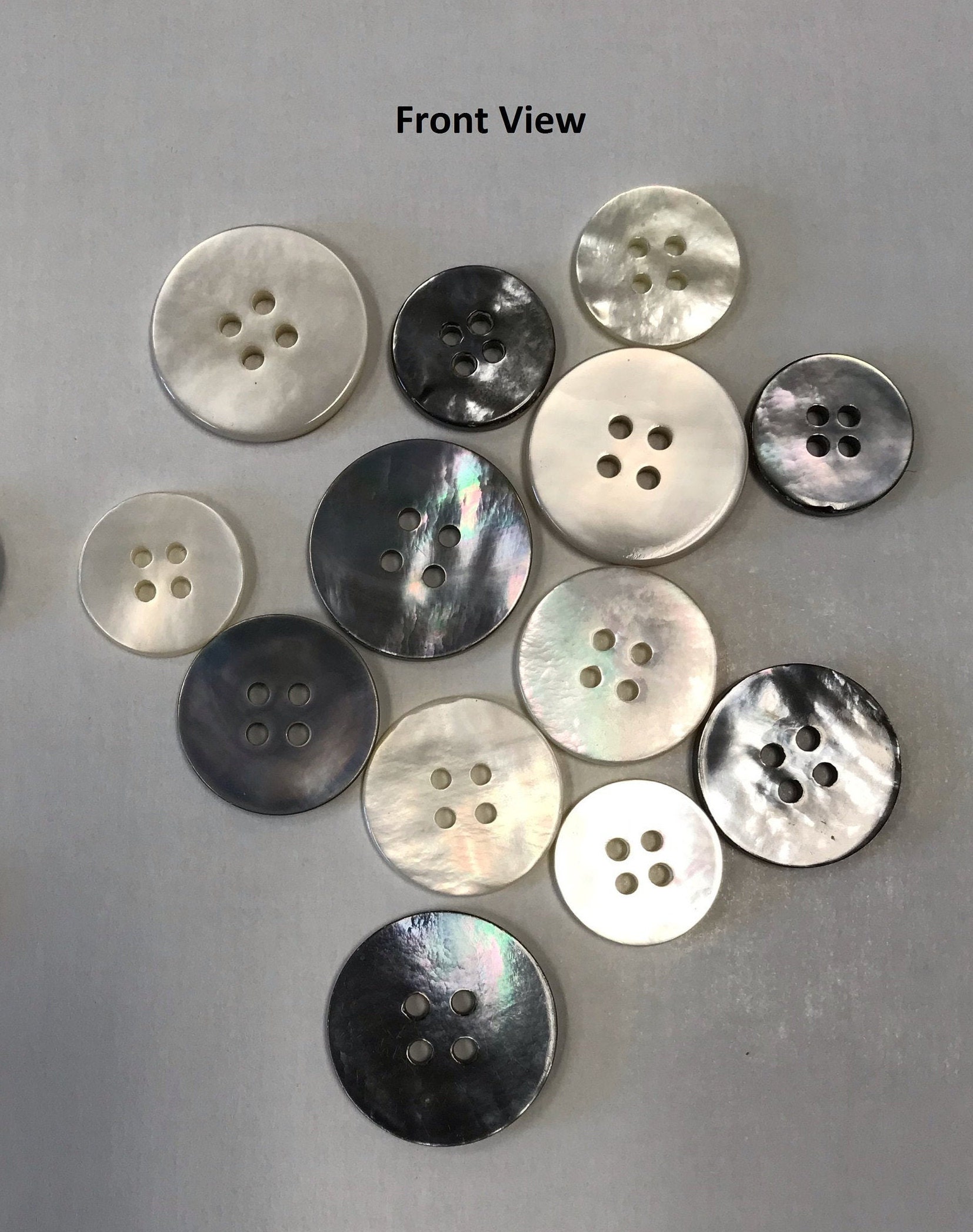 Mother of Pearl Suit Buttons - Smoke