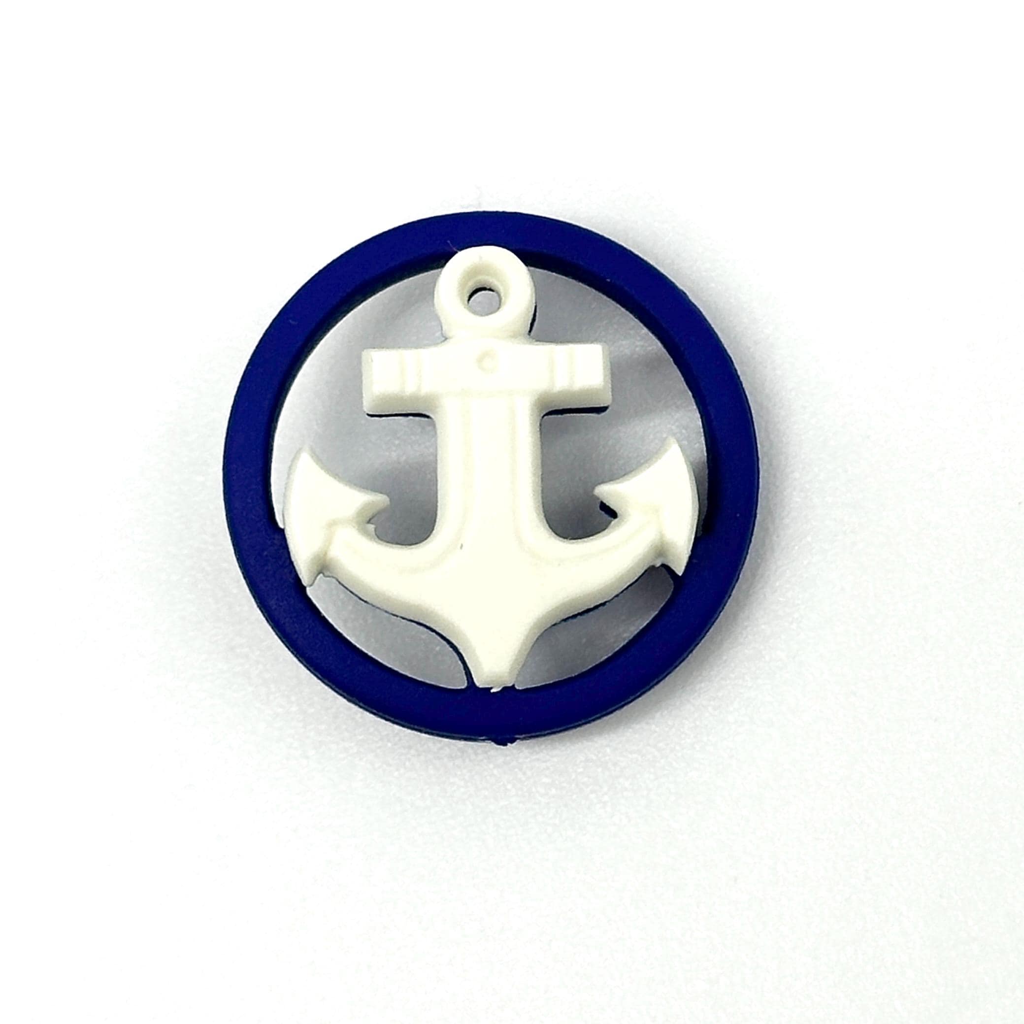 Set of 12 Vintage Anchor 3D Shank Buttons | Antique Marine