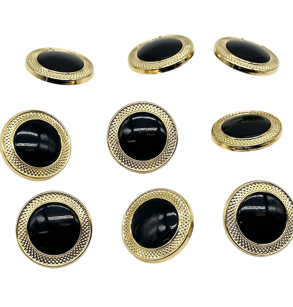 Shanked Button - Fancy Twisted Pearl: Black (various sizes) Shanked Button - Fancy Twisted Pearl: Black (various sizes)