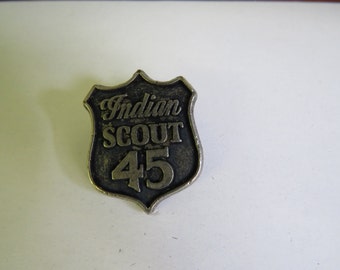 1 Piece - Original Indian Motorcycle Company Antique Silver Vintage Metal Badge Emblem 4