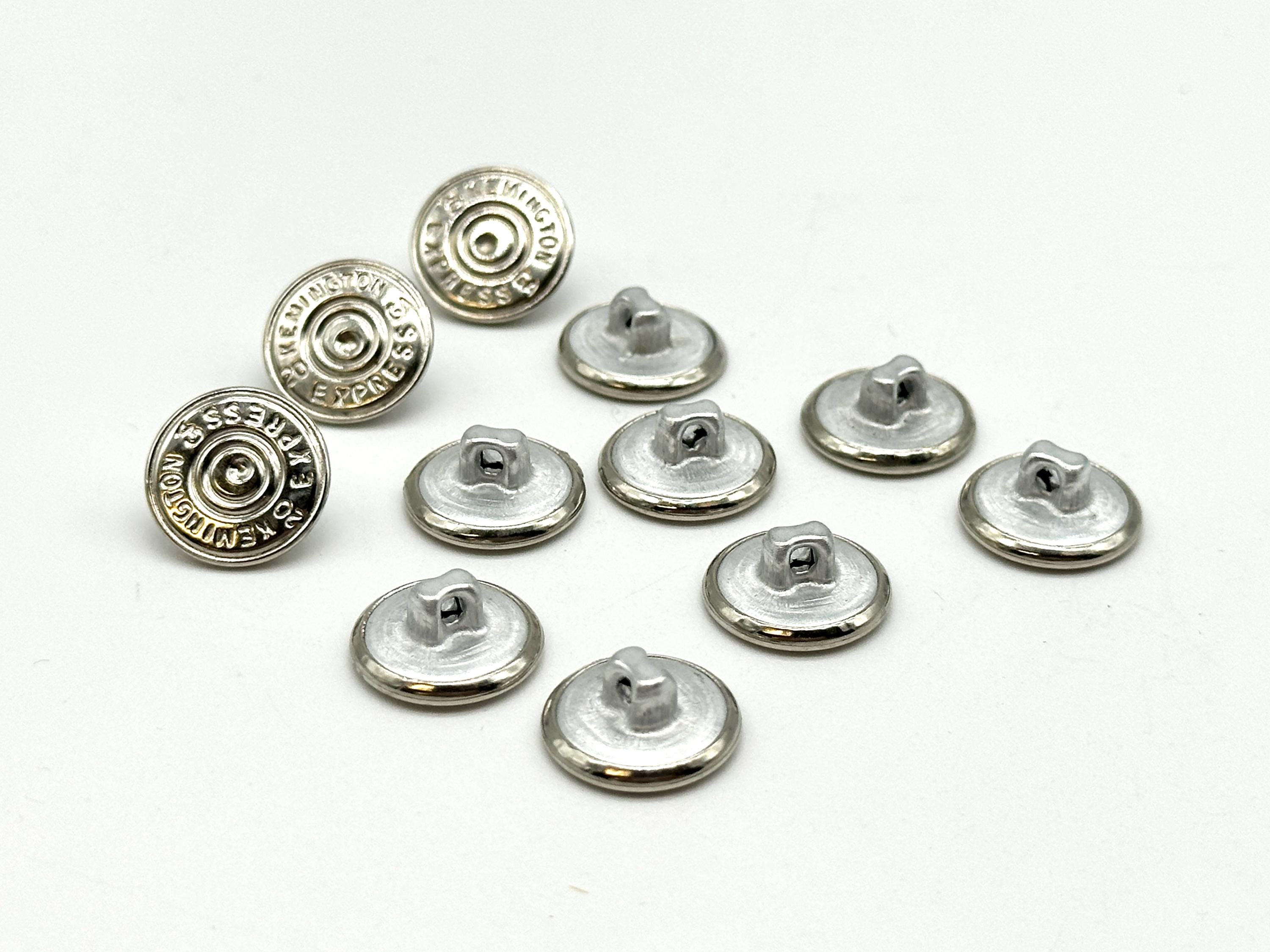 12 Vintage Metal Shank Buttons 