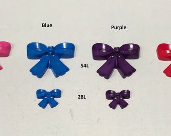 One Package (6 Buttons)Vintage "Bow"  2-Hole Buttons F728 available in Many colors and 2 sizes