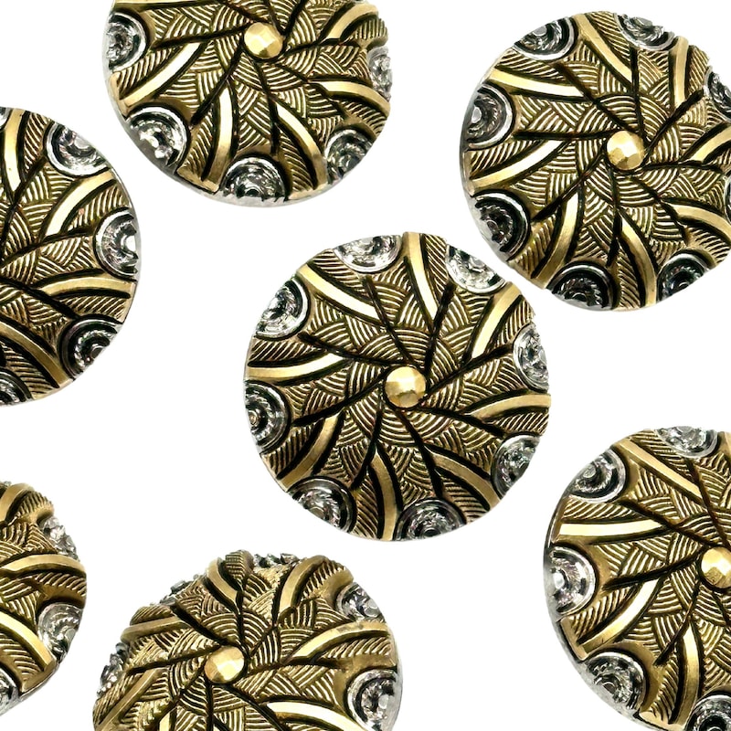 Stunning Retro Deco Fabric Buttons image