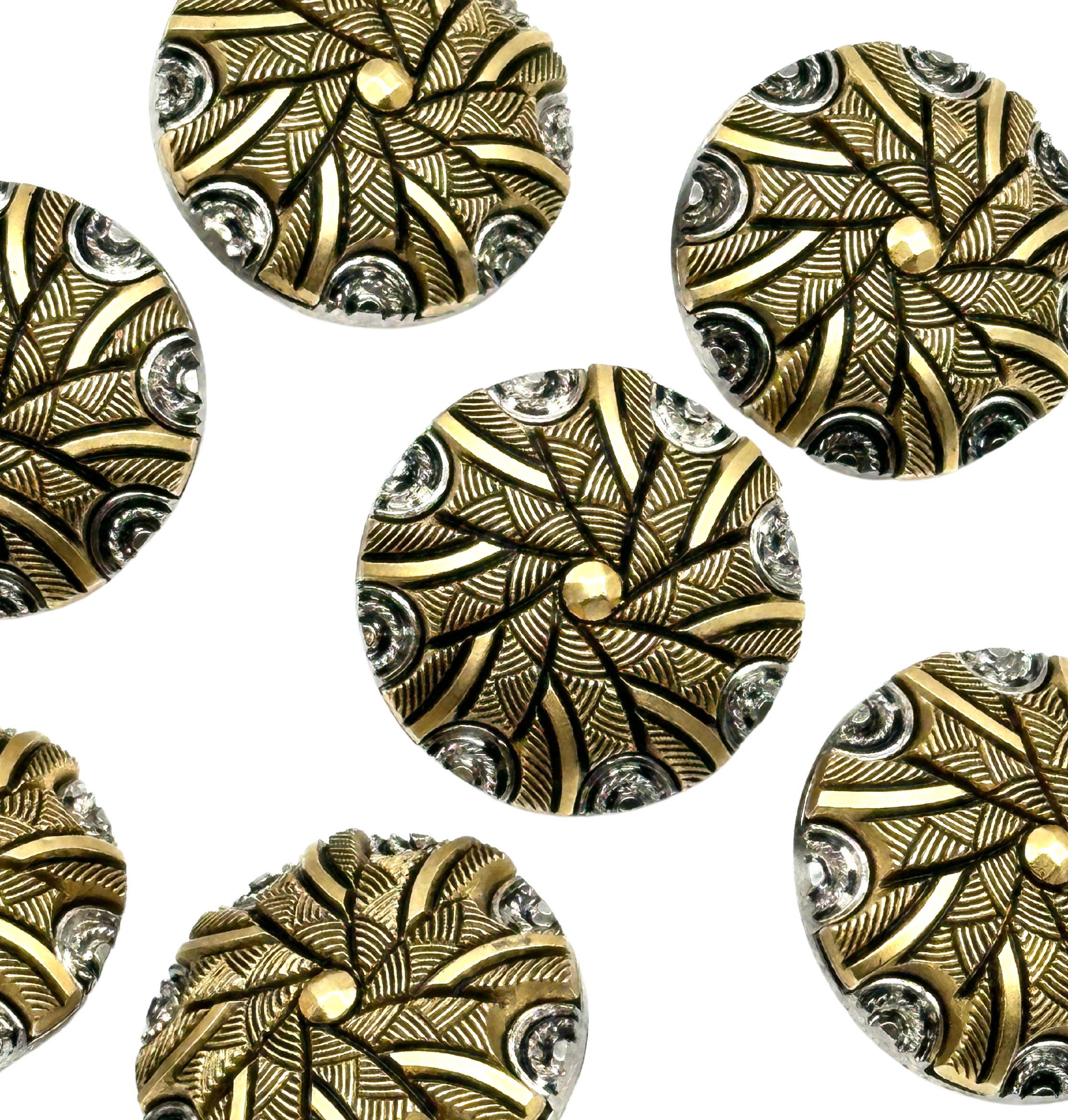 Lot De 37 Boutons Vintage En Métal Doré - Anciens, Diverses Tailles - Pour Customisation Vêtements Ou Déco