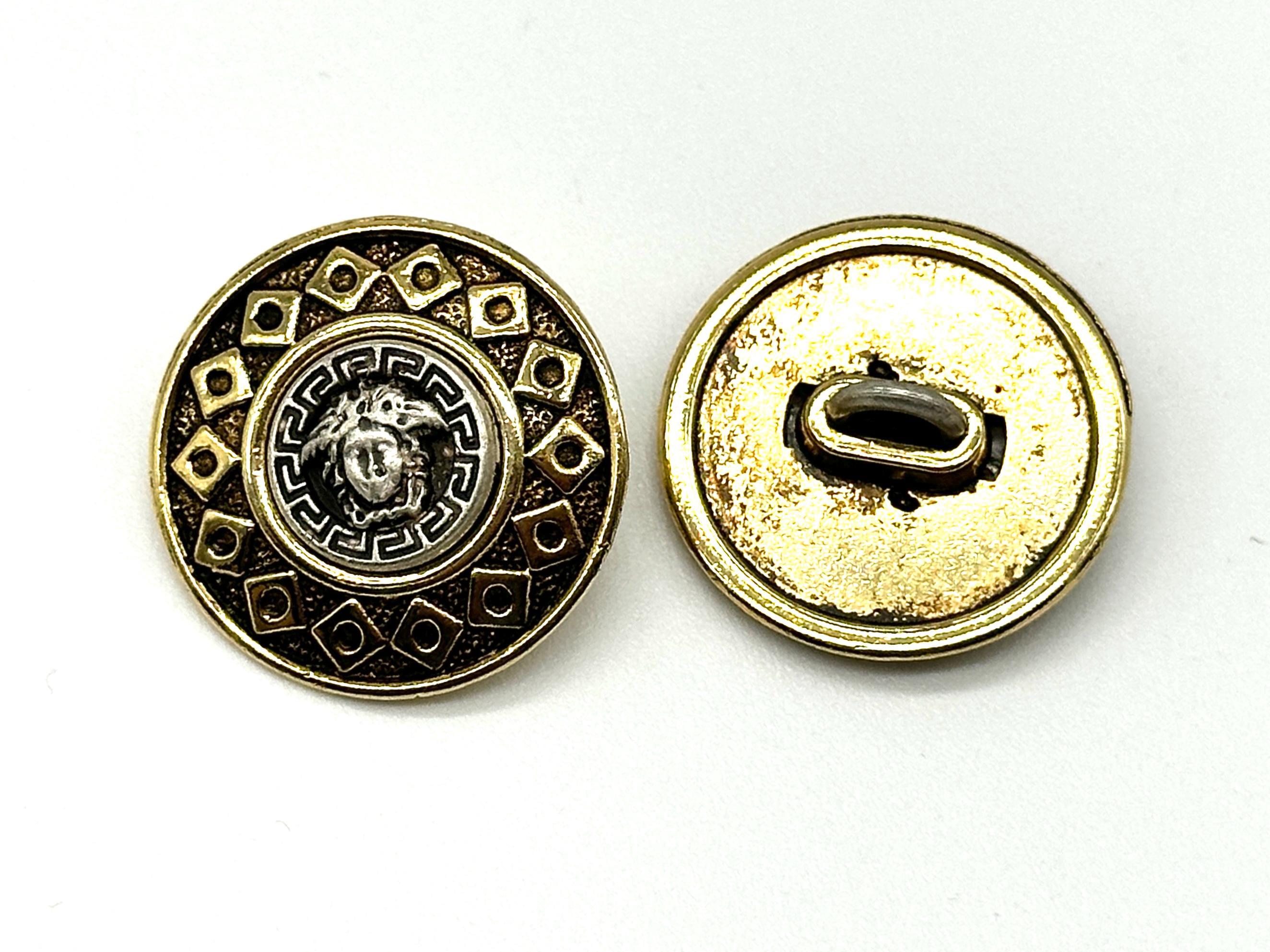 Vintage Designer Metal Shank Buttons: Gold Zamac, Set of 6 - Etsy