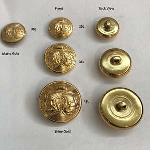 One Package(12 Buttons) Vintage Coat of Arms Pattern Metal Shank Buttons K138 available in 3 sizes