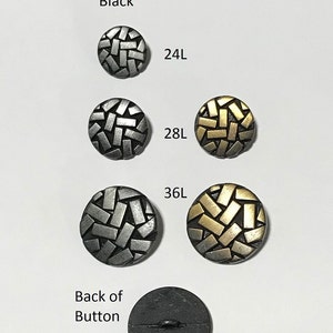 1 Dozen1 package Vintage Art Deco Metal Shank Buttons A418 Available in 3 sizes and 2 colorways image 1