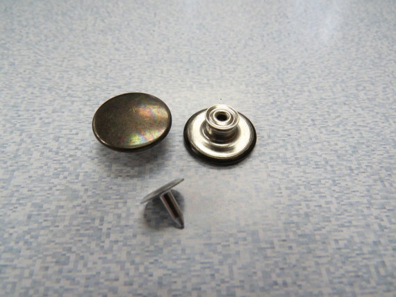 Jean Tack Buttons - 27L / 17mm - 3 Dozen - Nickel