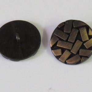 1 Dozen1 package Vintage Art Deco Metal Shank Buttons A418 Available in 3 sizes and 2 colorways image 3