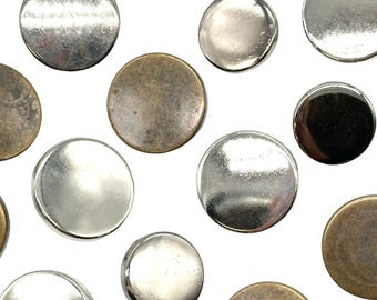 12 Stück Vintage Massive Metall Ösen Knöpfe: Nähzubehör