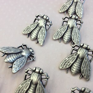 1 Set 12 Pcs Vintage Insect Shaped Metal Shank Buttons K4037 available in various colorways and sizes image 1