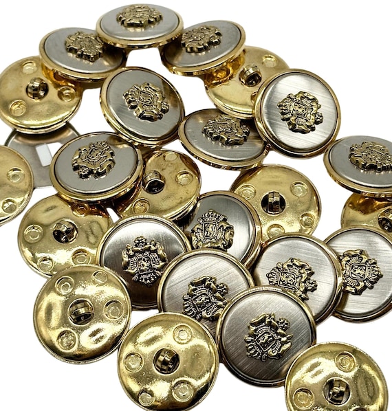 Lot De Boutons Vintage Dorés Et Argentés - Anciens, Pour Couture, Création Ou Décoration