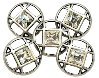 Lot De 15 Boutons Décoratifs étoiles Strass Colorés – Haute Couture, Artisanat Indien