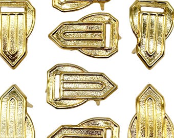 Vintage Goldene Schnalle Ohrstecker: Metall-Nähknöpfe, 6er Set