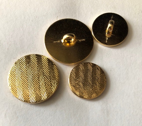 6 Patchwork Effect Bronze Metal Coat Buttons, Heavy Metal Buttons, Bronze  Metal Buttons, Bronze Blazer Buttons, Gold Coat Buttons 