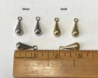 6 Pieces "Art Deco"  Gold or Silver Vintage Zipper Pull or Pendant K4105