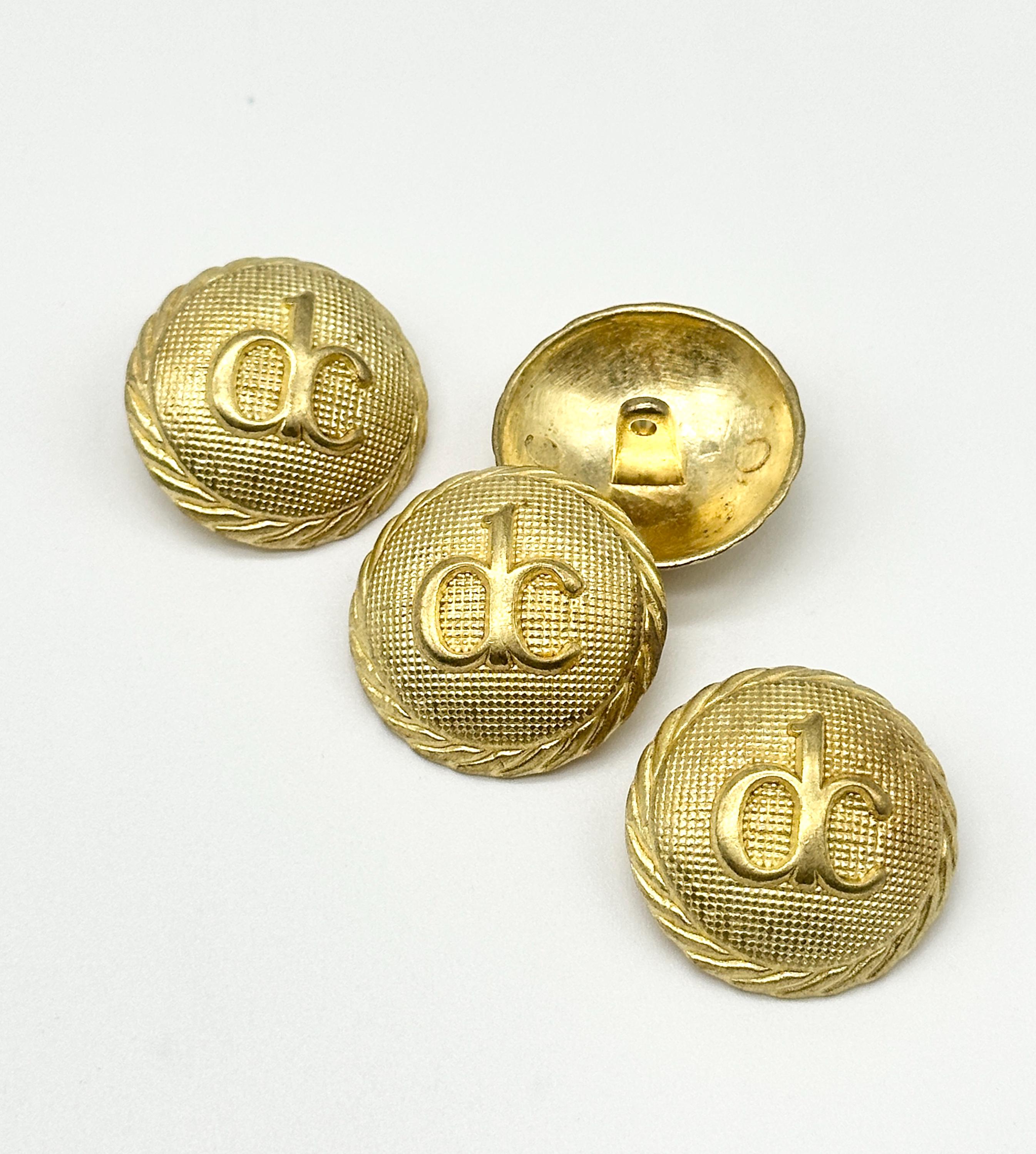 Shank Button Gold Rim 6 Matte Gold Vintage Metal Shank Buttons: 28mm Rope Rim - Etsy Australia