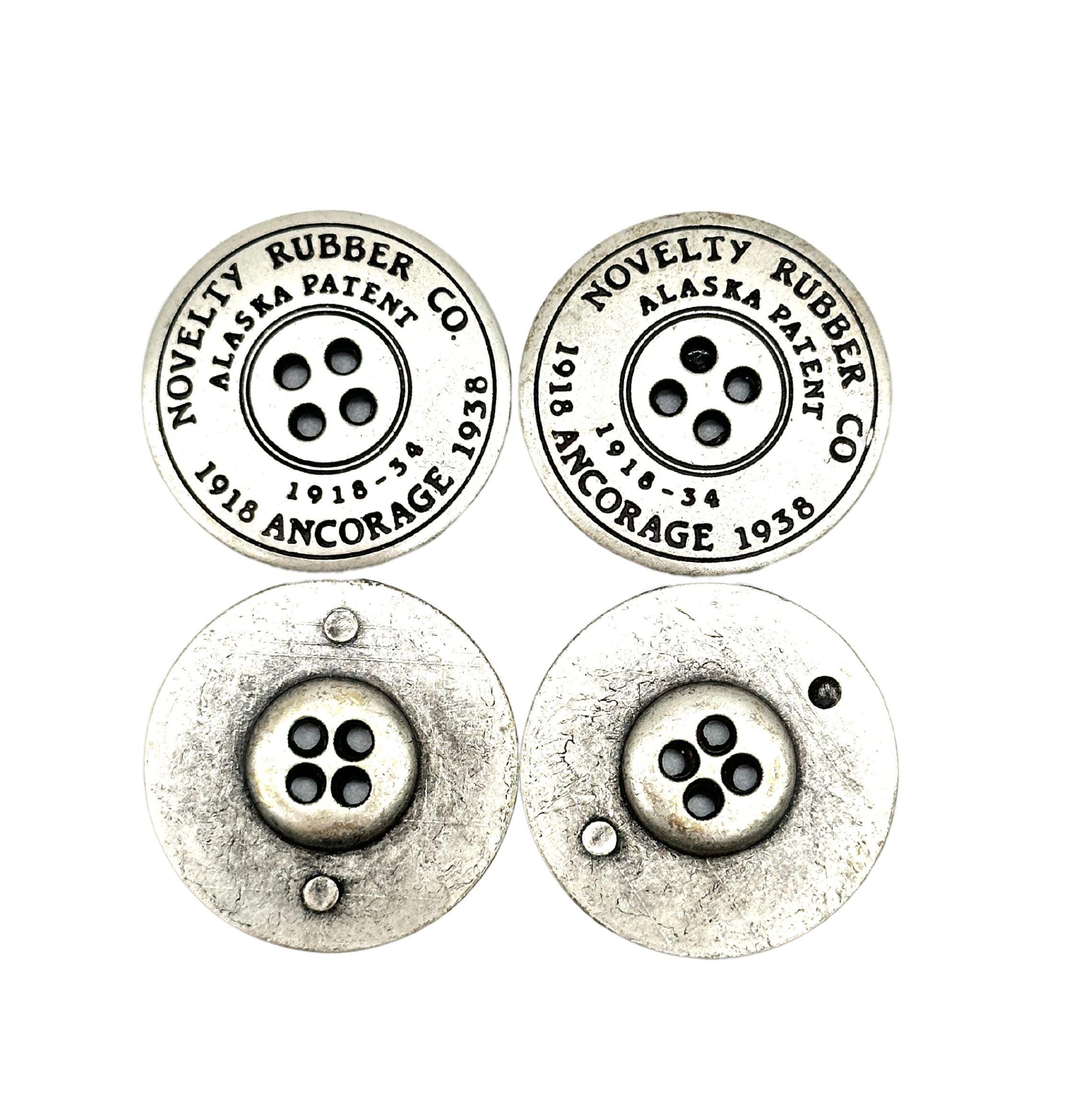 Vintage 4-hole Clothing Buttons | 'novelty Rubber Co