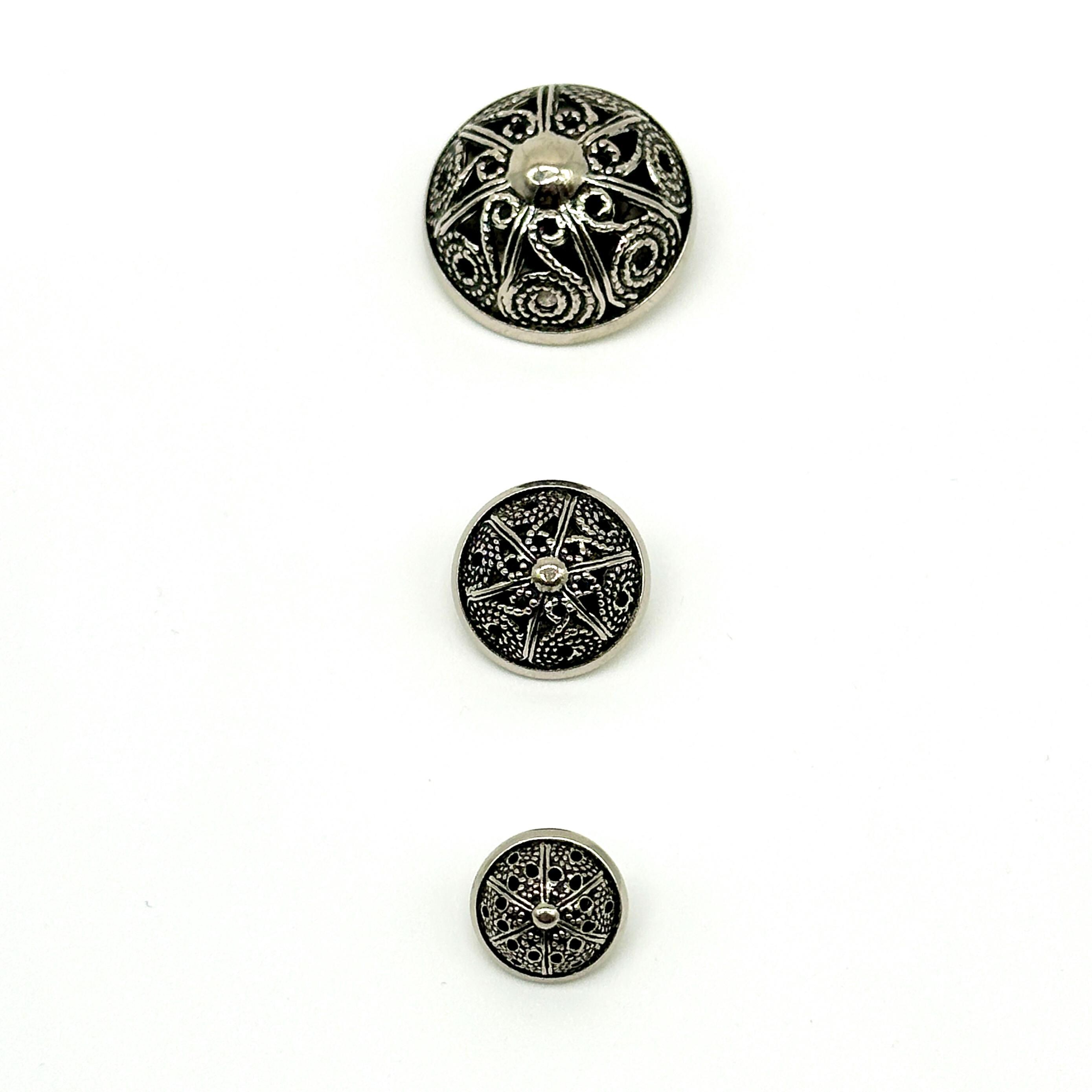 SILVERSMITH FIN ピンズ Small Box Clasp Single Strand Silver Filigree Vintage