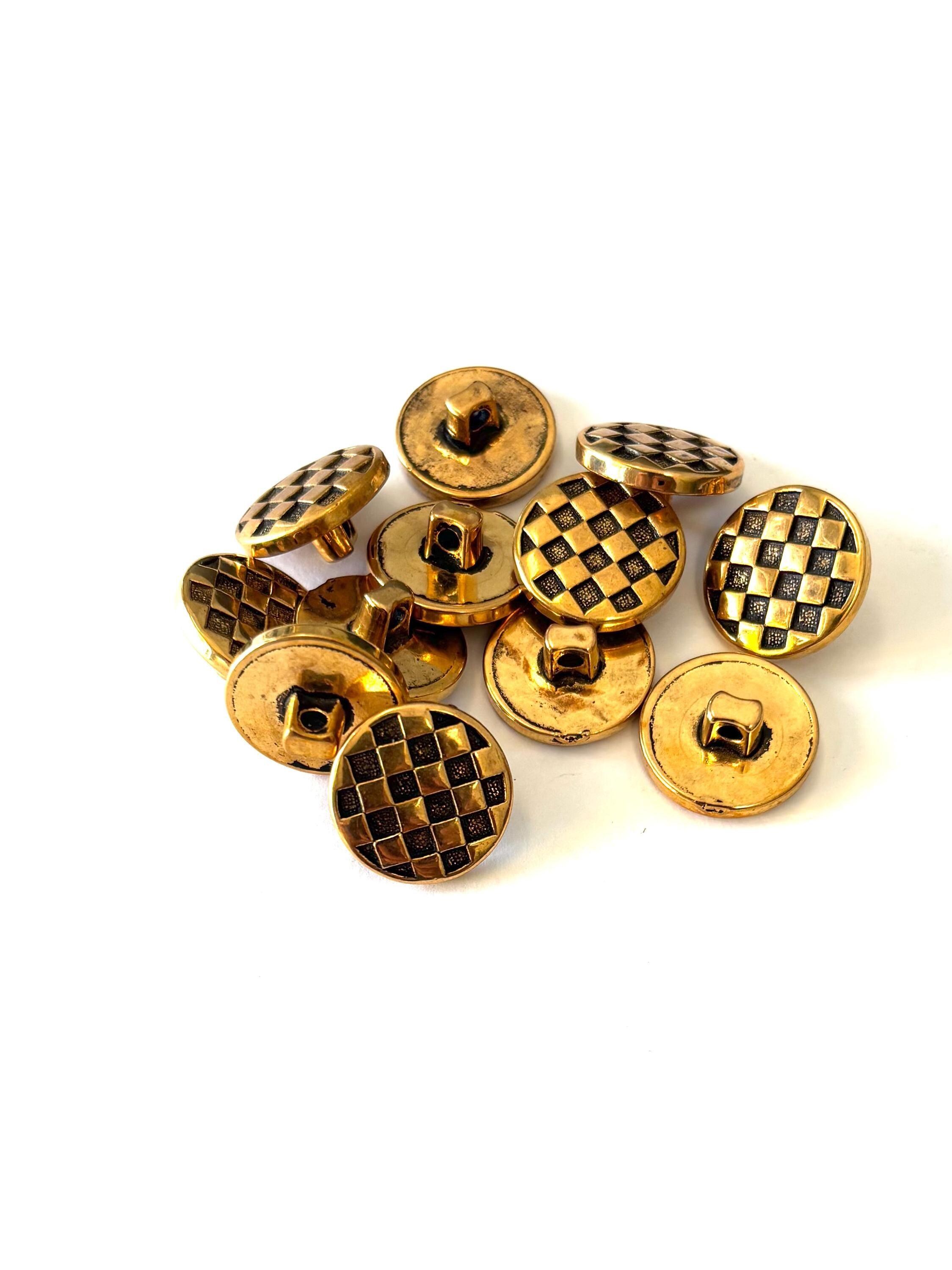 Lot De 16 Boutons Verts à Tresse Argenté - Occasion Pour Customisation
