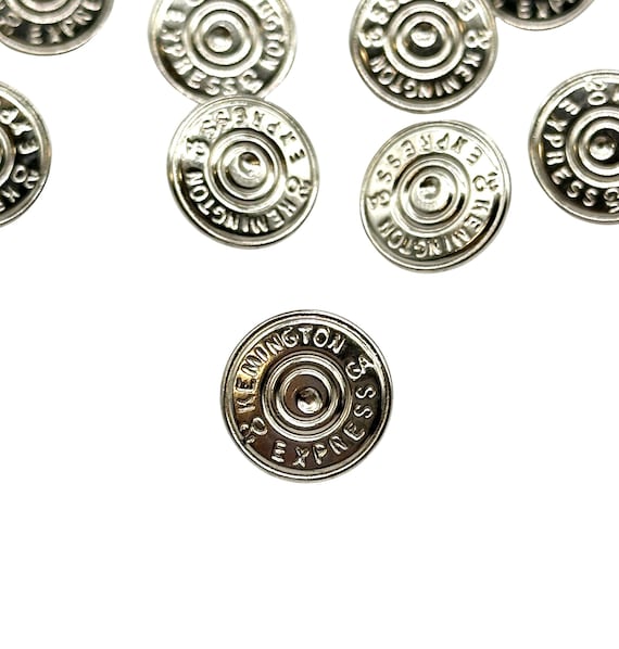 12 Vintage Metal Shank Buttons 