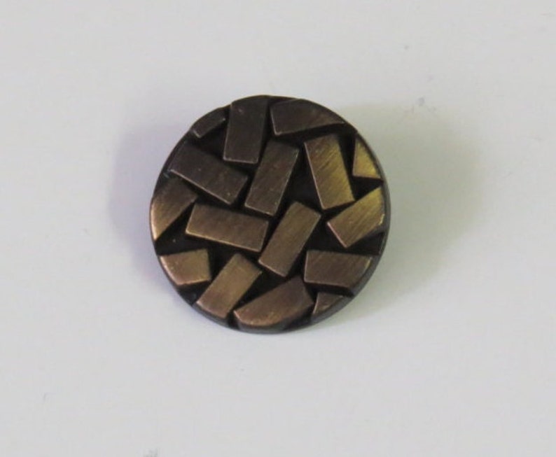 1 Dozen1 package Vintage Art Deco Metal Shank Buttons A418 Available in 3 sizes and 2 colorways image 2