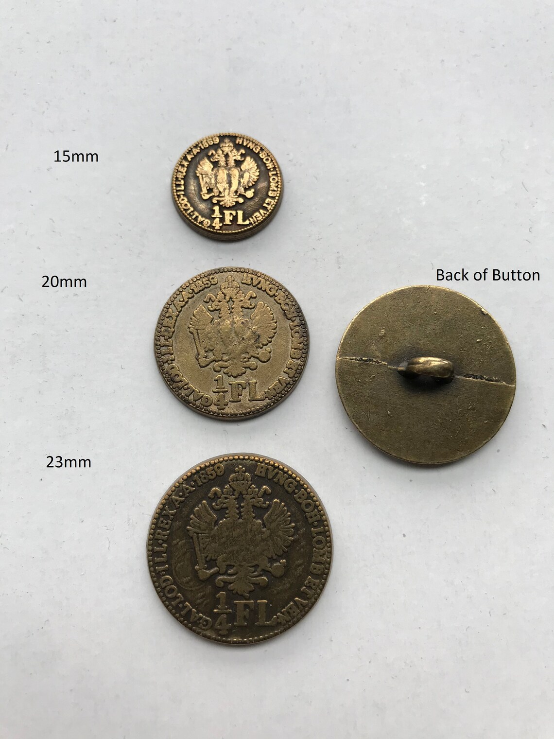 One Package 12 Buttons Vintage arms of Austria Etsy