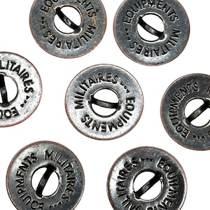 12 Pcs Vintage Military Metal Buttons | Antique Copper Design | Decorative Sewing Buttons for Jackets, Coats, Suits DIY Projects (A141)