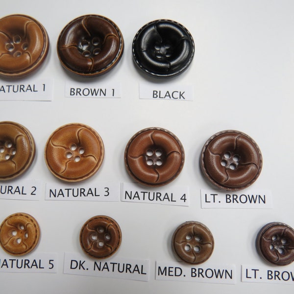 Faux Leather Buttons Etsy