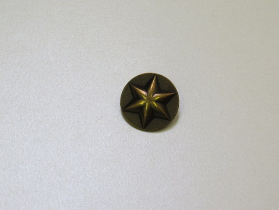 K1533 1 Dozen /'Les Arts/' Gun Metal or Ant Brass Vintage Shank Buttons