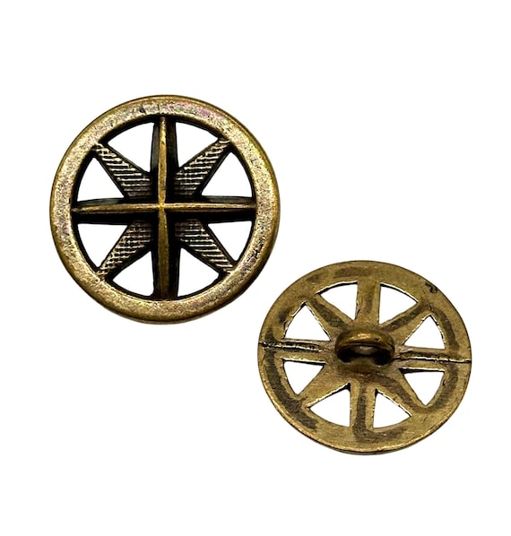 Lot De 6 Boutons Métal 30mm - Occasion En Parfait état, Pour Vestes, Manteaux, Artisanat